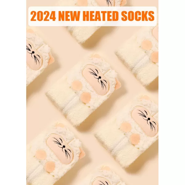 Kids Heated Socks  Boys and Girls Foot Warmer Electric Heating Socks with 4000mah Battery 3 Heating LevelsWhite