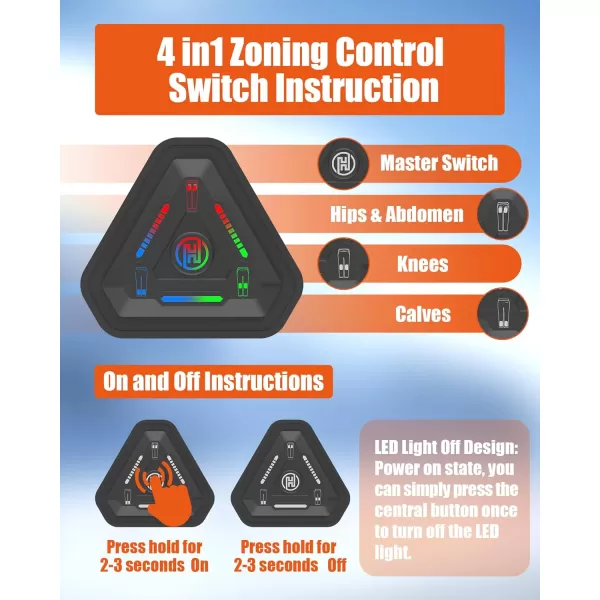 Men Heated Pants  Heating Pants for 74v 16000mAh Battery for Hunting Skiing Pants 4 in 1 Smart Controller