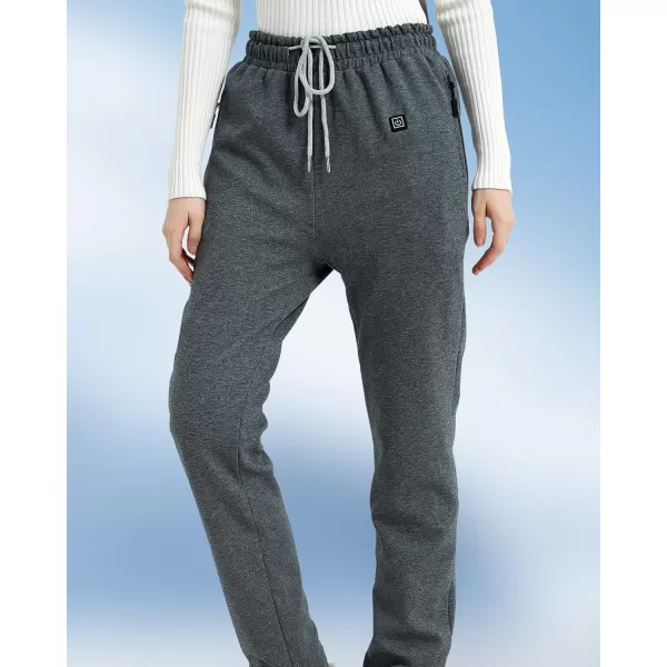 Women Heated Pants  Thicken Heating Pants for Womens 6 Heated Zone 3 Temperature Control Batteries Not IncludedGreyincludes 10000mah Battery