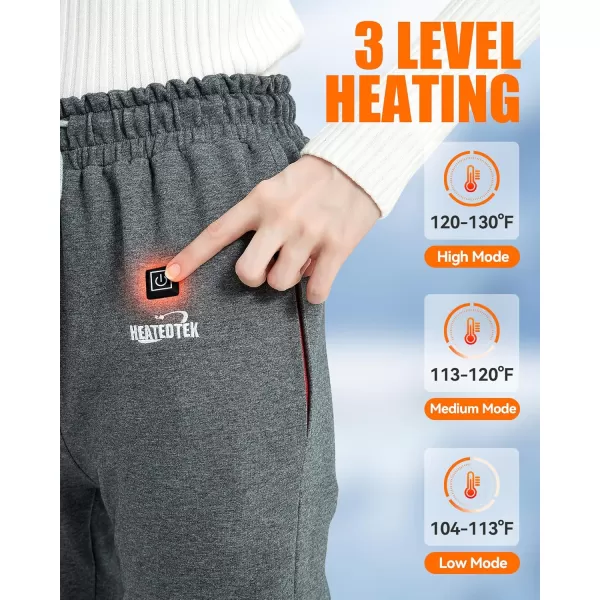 Women Heated Pants  Thicken Heating Pants for Womens 6 Heated Zone 3 Temperature Control Batteries Not IncludedGreyincludes 10000mah Battery