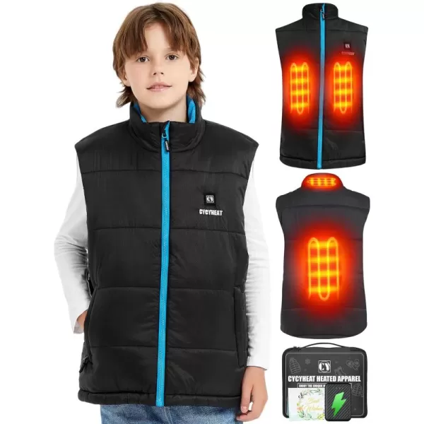 Kids Heated Vest  Boys and Girls Lightweight Heating Vest Jacket Coat With Battery Pack Heated Clothing for SkiingBlue