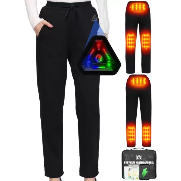 Women Heated Pants  Thicken Heating Pants for Womens with 74V 16000mAh Battery4 in 1 Smart ControllerBlack  4 In1control Switchincludes 16000mah Battery