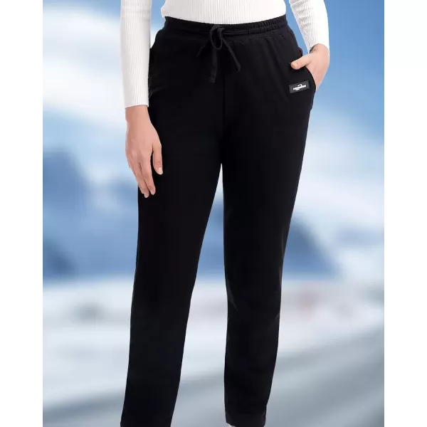 imageWomen Heated Pants Soft Heating Sweat Pants for Womens 6 Heated Zone 3 Temperature Control Batteries Not IncludedBlackbattery Not Included