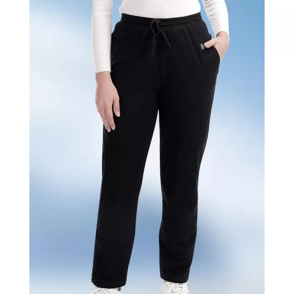 imageWomen Heated Pants Soft Heating Sweat Pants for Womens 6 Heated Zone 3 Temperature Control Batteries Not IncludedBlackincludes 10000mah Battery