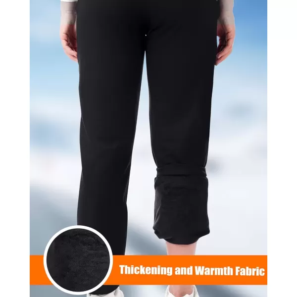 imageWomen Heated Pants Soft Heating Sweat Pants for Womens 6 Heated Zone 3 Temperature Control Batteries Not IncludedBlackincludes 10000mah Battery