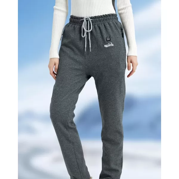 imageWomen Heated Pants Soft Heating Sweat Pants for Womens 6 Heated Zone 3 Temperature Control Batteries Not IncludedGreybattery Not Included