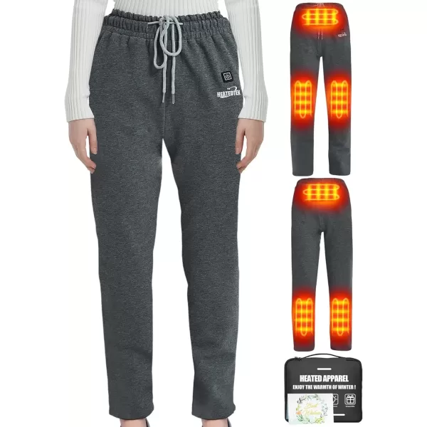 imageWomen Heated Pants Soft Heating Sweat Pants for Womens 6 Heated Zone 3 Temperature Control Batteries Not IncludedGreybattery Not Included