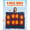 imageKids Heated Blanket Battery Operated  Boys and Girls 74V DC Portable Wireless Cordless USB Heating Blanket for OutdoorsBlue