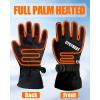 imageKids Heated Gloves  Boys and Girls Waterproof Ski Heating Gloves with 2pcs DC 2700mAh Battery 3 Heating LevelsBlack