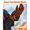 imageKids Heated Gloves  Boys and Girls Waterproof Ski Heating Gloves with 2pcs DC 2700mAh Battery 3 Heating LevelsBlack