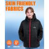 imageKids Heated Jacket  Girls and Boys Heating Jackets Hoodie Coat With Battery Pack Heated Clothing for SkiingRed