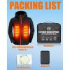 imageKids Heated Jacket  Girls and Boys Heating Jackets Hoodie Coat With Battery Pack Heated Clothing for SkiingRed