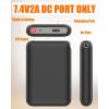 image2PCS Battery Pack for Heated Gloves Scarf Socks and Heating Slippers Heated Clothing Replacement Battery Pack 5V2A DC Port 6000mAh74V2A DC Port 2700mAh