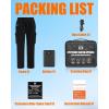 imageWomen Heated Pants Cargo Baggy Sweatpants for Womens Upgraded 74V 10000mAh Battery PackBlack