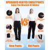 imageWomen Heated Pants Cargo Baggy Sweatpants for Womens Upgraded 74V 10000mAh Battery PackBlack