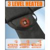 image10000mAh Heated Seat Cushion Battery Operated  Foldable Portable USB Rechargeable Heating Seat Cushion for Office Bleacher StadiumBlackfoldable