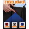 image10000mAh Heated Seat Cushion Battery Operated  Foldable Portable USB Rechargeable Heating Seat Cushion for Office Bleacher StadiumUpgraded Black Foldable