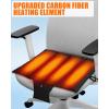 image10000mAh Heated Seat Cushion Battery Operated  Foldable Portable USB Rechargeable Heating Seat Cushion for Office Bleacher StadiumUpgraded Black Foldable