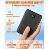 image10000mAh Heated Seat Cushion Battery Operated  Foldable Portable USB Rechargeable Heating Seat Cushion for Office Bleacher StadiumUpgraded Black Foldable