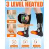 imageKids Heated Socks  Boys and Girls Electric Heating Wool Knee High Skiing Socks Upgraded 5000mAh Battery PackBlack