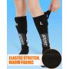 imageKids Heated Socks  Boys and Girls Electric Heating Wool Knee High Skiing Socks Upgraded 5000mAh Battery PackBlack