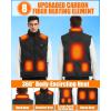 imageMen Heated Vest  Quilted Lightweight Heating Jacket Coat for Mens Upgraded 74V Battery PackBlack