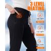 imageWomen Heated Pants Cargo Baggy Sweatpants for Womens Upgraded 74V 10000mAh Battery PackBlack  4 In1control Switchincludes 16000mah Battery