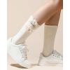 imageWomen Heated Socks Cute Electric Heating Socks for Womens Upgraded 4000mAh Battery Pack Not Ski SocksWhite