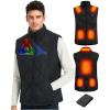 imageMen Heated Vest  Quilted Lightweight Heating Jacket Coat for Mens Upgraded 74V Battery PackBlack