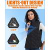 imageWomen Heated Vest  Quilted Lightweight Heating Jacket Coat for Womens Upgraded 74V Battery PackBlack