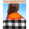 imageHeated Scarf  Neck Warmer Men and Women Rechargeable Heating Scarfs with 10000mAh Battery 3 Heated LevelsBlack White