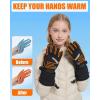 imageKids Heated Gloves  Boys and Girls Waterproof Ski Heating Gloves Upgraded 5000mAh Battery PacBlack