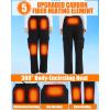 imageMen Heated Pants Cargo Baggy Sweatpants for Mens Upgraded 74V 10000mAh Battery PackBlack