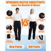 imageMen Heated Pants Cargo Baggy Sweatpants for Mens Upgraded 74V 10000mAh Battery PackBlack