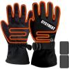 imageKids Heated Gloves  Boys and Girls Waterproof Ski Heating Gloves Upgraded 5000mAh Battery PacBlack