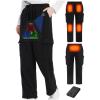 imageMen Heated Pants Cargo Baggy Sweatpants for Mens Upgraded 74V 10000mAh Battery PackBlack