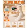 imageKids Heated Socks  Boys and Girls Cute Electric Heating SocksUpgraded 4000mAh Battery Pack Not Ski SocksWhite
