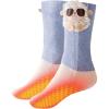 imageKids Heated Socks  Boys and Girls Cute Electric Heating SocksUpgraded 4000mAh Battery Pack Not Ski SocksBlue