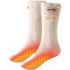 imageKids Heated Socks  Boys and Girls Cute Electric Heating SocksUpgraded 4000mAh Battery Pack Not Ski SocksWhite