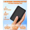 image20000mAh Large Heated Blanket Battery Powered with Upgraded 74V Battery Pack 62x55 in Portable Cordless Throw Electric Rechargeable Heating BlanketsBlack