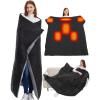 image20000mAh Large Heated Blanket Battery Powered with Upgraded 74V Battery Pack 62x55 in Portable Cordless Throw Electric Rechargeable Heating BlanketsBlack