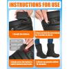imageHeated Boot  Men and Women NonSlip Water Proof Electric Heating Shoe Upgraded 6000mAh Battery PackBlack Womens