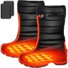 imageHeated Boot  Men and Women NonSlip Water Proof Electric Heating Shoe Upgraded 6000mAh Battery PackBlack Womens