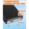 image5V2A 6000mAh Battery Pack for Heated Gloves Scarf Socks and Heating Slippers Heated Clothing Replacement Battery PackBlack