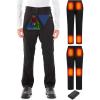 imageMen Heated Pants Snow Ski Waterproof Softshell Snowboard Heating Pants Upgraded 20000mAh 74V BatteryBlack
