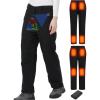 imageWomen Heated Pants Snow Ski Waterproof Softshell Snowboard Heating Pants Upgraded 20000mAh 74V BatteryBlack