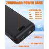 image74V2A 10000mAh Battery Pack for Heated Vest Jacket Coat Pants and Heating Underwear Heated Clothing Replacement Battery PackBlack