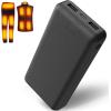 image74V2A 10000mAh Battery Pack for Heated Vest Jacket Coat Pants and Heating Underwear Heated Clothing Replacement Battery PackBlack