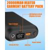 image74V2A 10000mAh Battery Pack for Heated Vest Jacket Coat Pants and Heating Underwear Heated Clothing Replacement Battery PackBlack