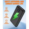 image74V2A 10000mAh Battery Pack for Heated Vest Jacket Coat Pants and Heating Underwear Heated Clothing Replacement Battery PackBlack
